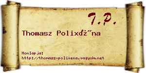Thomasz Polixéna névjegykártya
